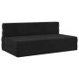 Sulankstomas Sofas-Lova Juodas 203 x 152 x 15 cm Aksomas