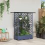 Pakeltas lovas su trelėmis ir stogu Pilka 124 x 40 x 123 cm PP