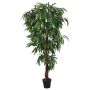 Dirbtinis mango medis, žalios spalvos, 150cm, 600 lapų