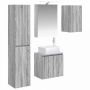 Vonios spintos komplektas 5 pcs Pilka Sonoma 50 x 14,5 x 70 cm