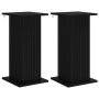 Augalų stovas 2 pcs Juoda 30,5 x 30 x 60,5 cm Apdirbta mediena