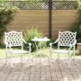 Sodo Kėdė 2 pcs Balta 56 x 55 x 92.5cm Aliuminis