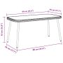 Kavos staliukas Juoda 90 x 45 x 43 cm Poliratanas ir stiklas