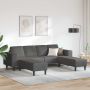 Sofa Tamsiai pilka 250 x 188 x 76 cm Kordūrinis audinys