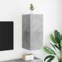 Sieninė TV spintelė su LED lemputėmis, betono, 30,5x35x70cm