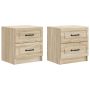Šalia lovos spintelė 2 pcs Sonoma ąžuolas 43 x 34,5 x 44,5 cm