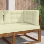 Lauko sofa pagalvėlė 3 pcs Kreminė Poliesteris