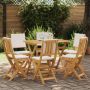 Lauko bistro kėdės 6 pcs Kreminė balta 38 x 46 x 85 cm