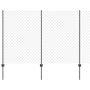 Tvora su stulpais Pilka 1,6 x 25 m Plienas ir PVC