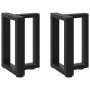 Kavos staliuko kojelės, 2 vnt., juodos, 38x25x(42-43) cm, plienas