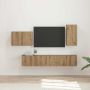 TV sieninio kabineto komplektas 4 pcs Amatininkų ąžuolas