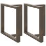 Valgomojo stalo kojelės, 2 vnt., juodos, 70x35x(72-73) cm, plienas