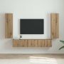 TV sieninė spintelė 2 pcs Meistrų ąžuolas 30 x 31 x 100 cm