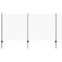 Tvora su stulpais Pilka 1,2 x 25 m Plienas ir PVC