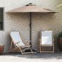 Sodo skėtis Taupe 294 x 150 x 223 cm Poliesteris ir plienas