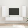 TV spintelių komplektas 4 pcs Balta Apdirbta mediena