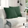 Sofa Pagalvės 2 pcs Tamsiai žalia 60 x 60 cm Kordūrinis audinys