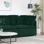 Modulinė kampinė sofa su pagalvėlėmis, tamsiai žalia, 100 cm