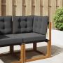 Lauko sofa pagalvėlė 3 pcs Antracitas Poliesteris