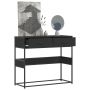 konsolinis stalas juodas 90x35x80 cm inžinierinis medis
