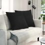 Sofa Pagalvės 2 pcs Juoda 60 x 60 cm audinys