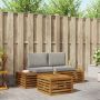 Lauko sofos komplektas 3 Vienetas Natūrali ir šviesiai pilka