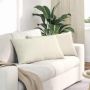 Sofa Pagalvės 2 pcs Kreminė 80 x 40 cm Kordūrinis audinys