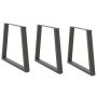 Valgomojo stalo kojos, 3 vnt., antracito spalvos, 80x(72-73,3) cm, plienas, V formos