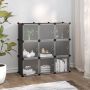 Storage Cube Organizer su 9 kubeliais ir durelėmis juodas PP