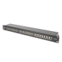 CAT 6A | Patch Panel | RJ45, 8P8C | Suitable for 483 mm (19) cabinet mounting; Transmission properties: Category 6A, Class EA; Area of application: Up to 500 MHz, 10GBase-T; Size:482.6 x 44 x 109mm | RJ45 shielding (Tinned bronze)