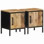 Šalia lovos spintelė 2 pcs Ruda ir juoda 30 x 30 x 40 cm