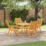 Sodo Kėdė 4 pcs Ruda 57 x 72 x 109 cm Kietos akacijos mediena