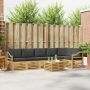 Lauko sofos komplektas 7 pcs Balta ir antracito 59 x 59 x 37 cm