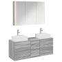 Vonios baldų rinkinys 4 pcs Pilka Sonoma