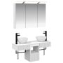 Vonios spintos komplektas 4 pcs Balta 100 x 14,5 x 70 cm
