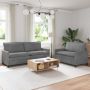 Sofos komplektas 2 pcs Tamsiai pilka Aksomas