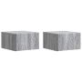 Sieninis naktinis staliukas 2 pcs Pilka Sonoma