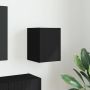 TV sieninė spintelė Juoda 30 x 31 x 40 cm Apdirbta mediena