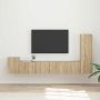 TV spintelių komplektas 3 pcs Sonoma ąžuolas Apdirbta mediena