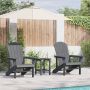Sodo Kėdė 2 pcs Šviesiai pilka 82 x 74 x 92 cm Polietilenas
