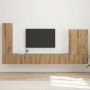 TV sieninio kabineto komplektas 6 pcs Amatininkų ąžuolas
