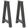 Valgomojo stalo kojos, 2 vnt., antracito spalvos, 60x(72-73) cm, plienas