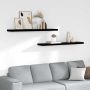 Pakabinamos lentynos, 2vnt., juodos, 120x23,5x3,8cm, MDF