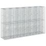 Gabioninė pakelta lova 3 pcs Sidabro 250 x 50 x 150 cm