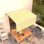 Automatiniu būdu ištraukiama markizė, geltona ir balta, 3x2,5m