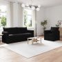 Sofa 2 pcs Juoda 196 x 82 x 85 cm audinys