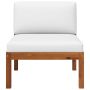 Sodo vidurinė sofa su pagalvėlėmis, akacijos mediena ir virvė
