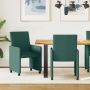Valgomojo Kėdės su Ratukais 2 pcs Tamsiai žalia 57 x 66 x 94 cm