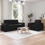 Sofa 2 pcs Juoda 182 x 80 x 82 cm audinys