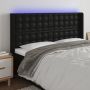 Galvūgalis su LED, juodos spalvos, 183x16x118/128 cm